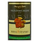 Mrva & Stanko Veltlínské zelené - Dolní Orešany 2015, jakostní víno, suché, 0,75 l - etiketa