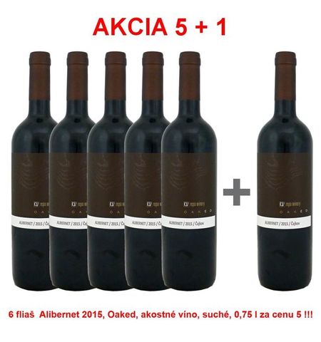 Akce 5 + 1 REPA Winery Alibernet 2015, Oaked, jakostní víno, suché, 0,75 l