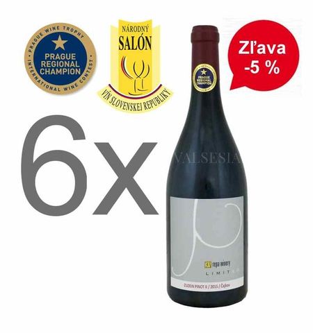 Akce - 6 x Zuzčin Pinot II (Pinot Noir) 2015 Limited edition, Oaked, jakostní víno, suché, 0,75 l