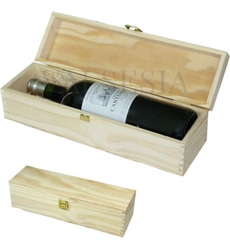 Dřevěný dárkový obal na víno 1 x 0.75 l