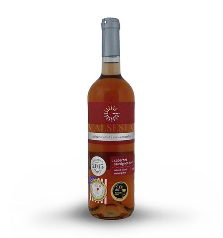 Cabernet Sauvignon rosé, r. 2016, pozdní sběr, suché, 0,75 l