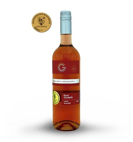 Rosé Elizabeth 2018, jakostní víno, polosladké, 0,75 l