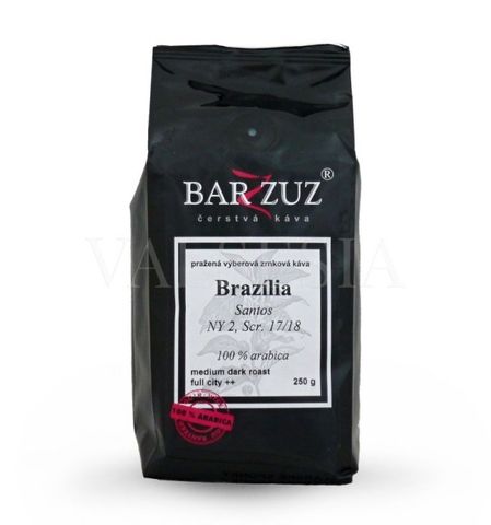 Brazílie Santos Aquarela, NY 2, Scr. 17/18, natural, zrnková káva, 100% arabica, 250 g