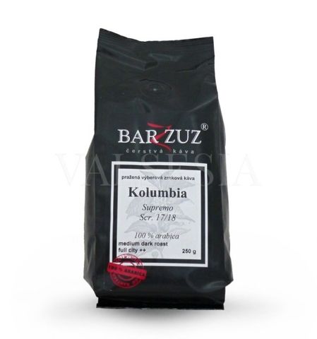 Kolumbia  Cafe Sofia, Scr. 19 washed, zrnková káva, 100 % arabica, 250 g