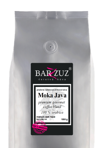 Moka Java, premium gourmet coffee blend, zrnková káva, 100 % arabica, 1000 g