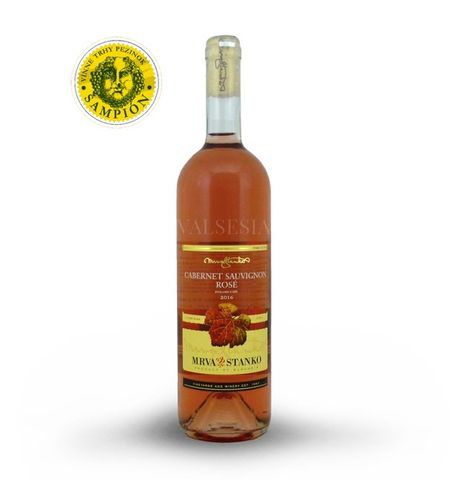Cabernet Sauvignon rosé - Mojmírovce 2016, jakostní víno, polosuché, 0,75 l