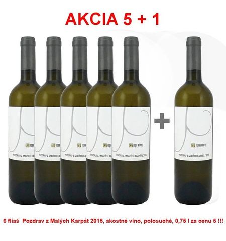 Akce 5 + 1 REPA Winer Pozdrav z Malých Karpat 2015, jakostní víno, polosuché, 0,75 l